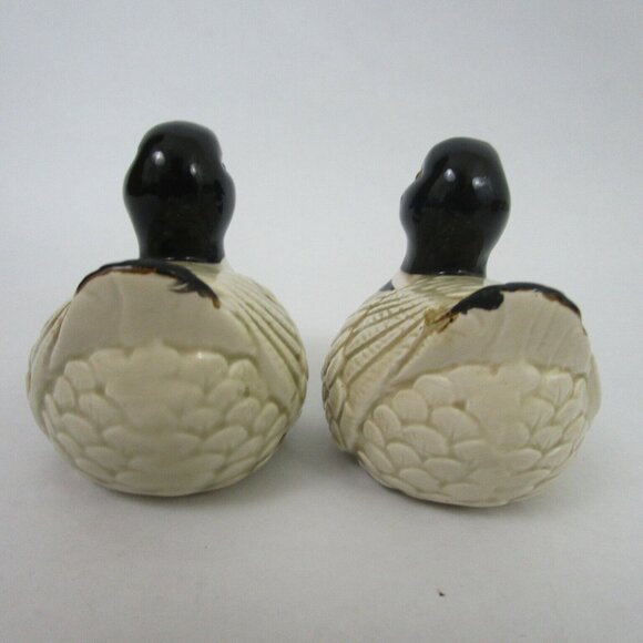 Wood Duck Ring Neck Vintage Salt & Pepper Shakers Japan New/Unused Hand Painted - Picture 6 of 6